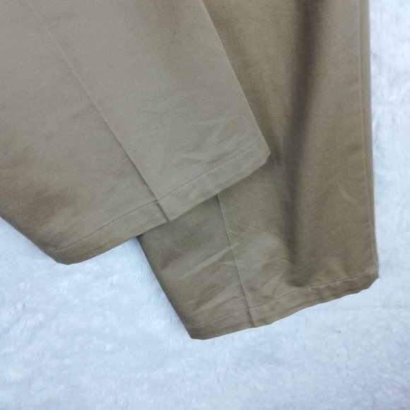 Dockers Mens Dress Pants Flat Front Classic Fit Stretch Waistband Brown 36x34 - Picture 7 of 15